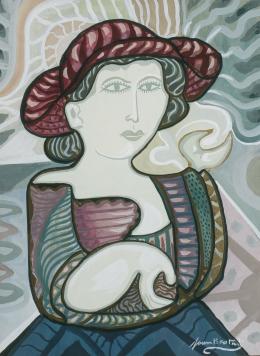 Joan Brotat Vilanova. Mujer con sombrero