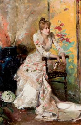 Cecilio Pla. "Retrato de dama"