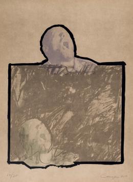Rafael Canogar. Composición con cabeza (1975)