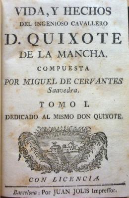 Cervantes Vida y hechos de D Quixote de la Mancha