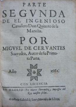 Cervantes. Don Quixote de la Mancha. 1668