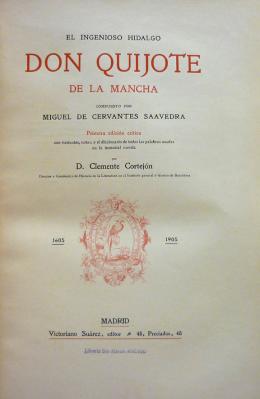 Cervantes. Don Quijote de la Mancha. 6 vols.
