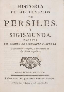 Cervantes. Trabajos de Persiles y Sigismunda
