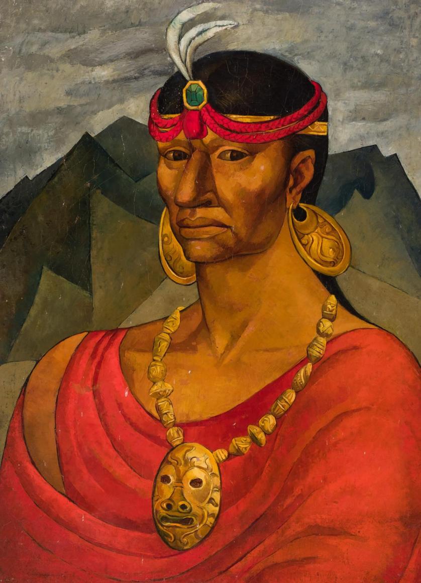 Oswaldo Guayasamín. Retrato de Atahualpa (1945)