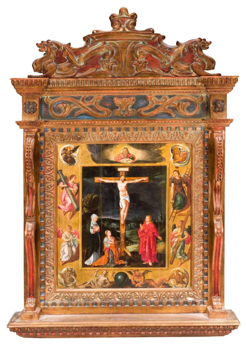 Atribuído a Frans Francken II .Crucifixión