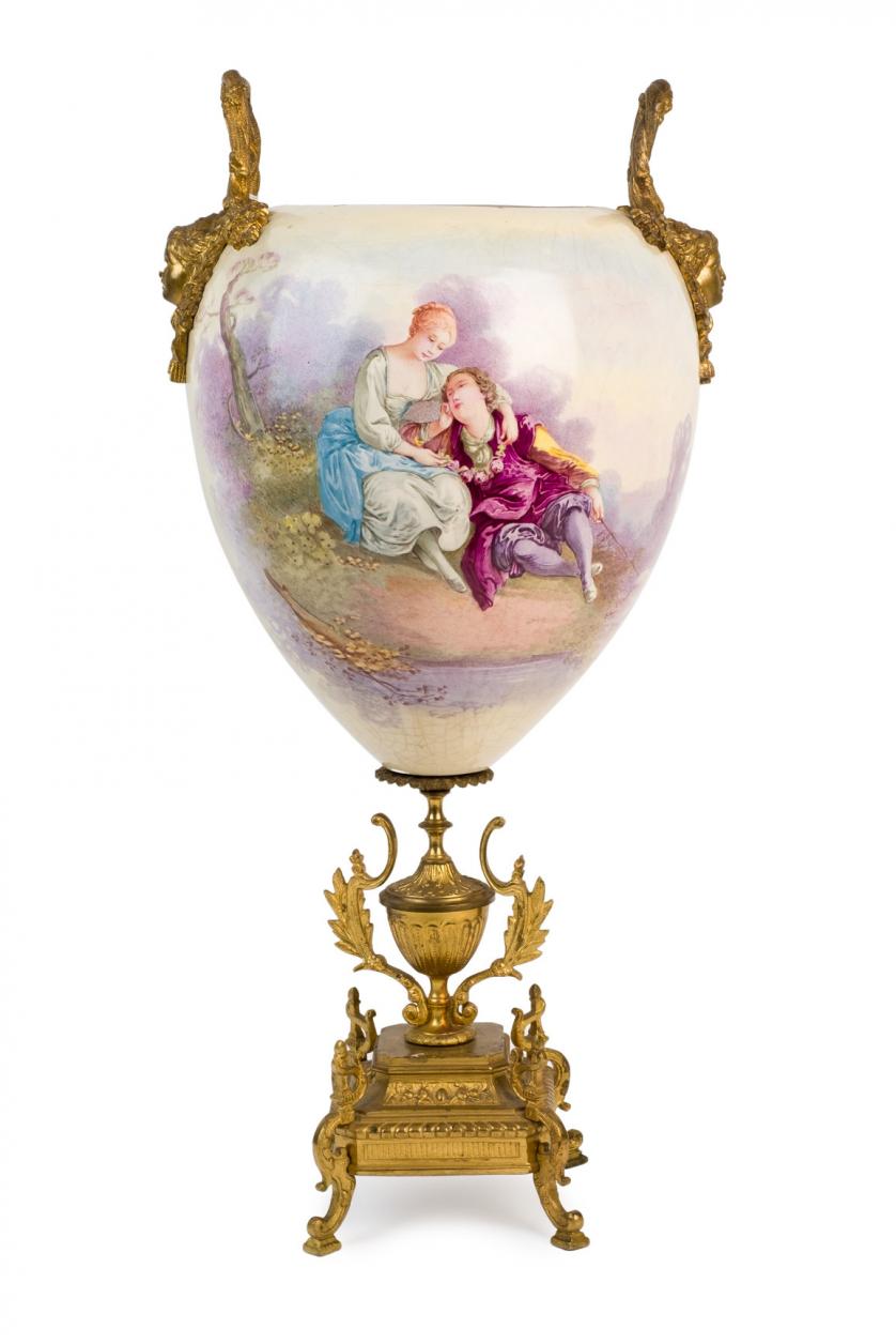 A Sèvres style vase. 19th Century
