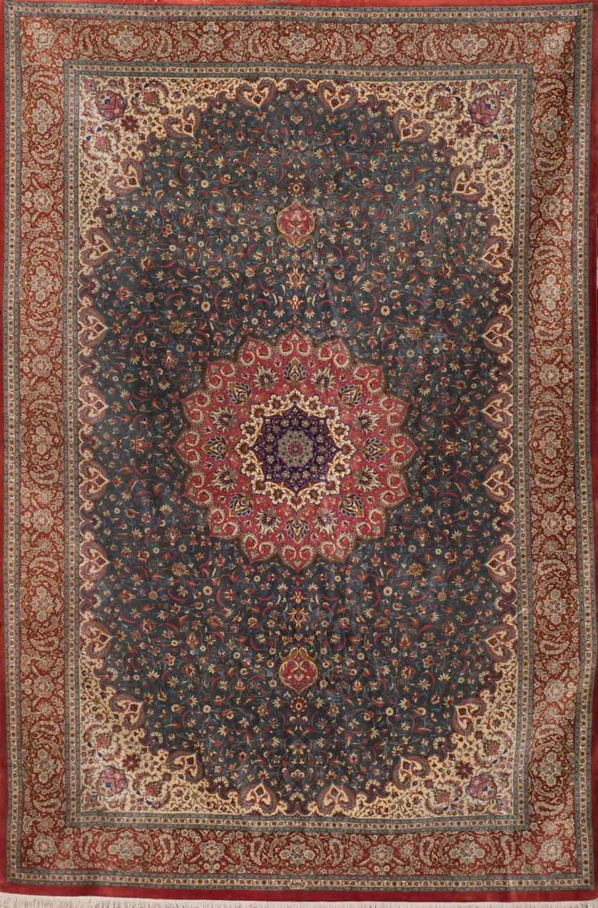 Persian silk carpet by Malekian