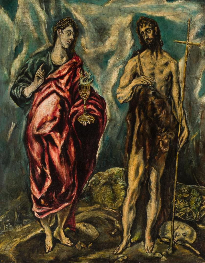 Seguidor de el Greco. Dos santos