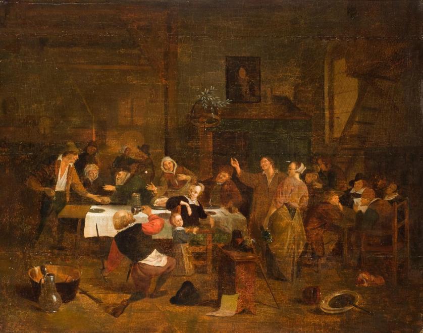 17th C. Flemish School. tavern scene