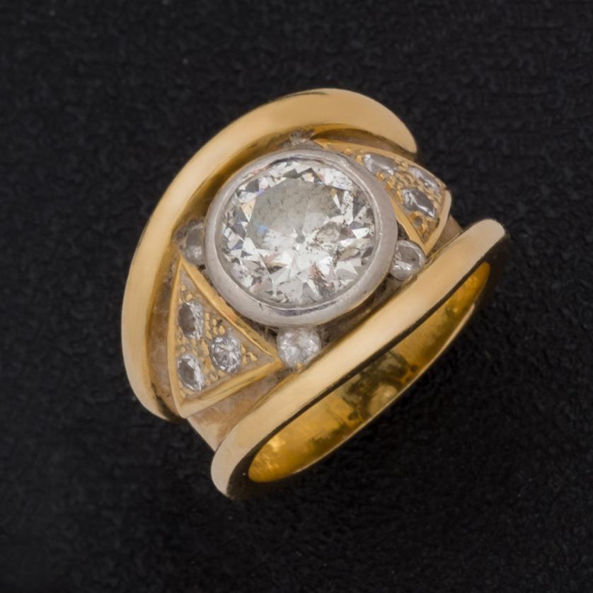 2 ct diamond gold ring