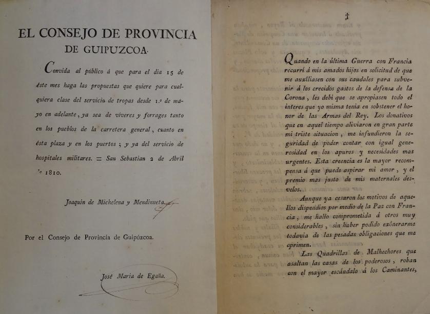 País Vasco. 4 documentos militares