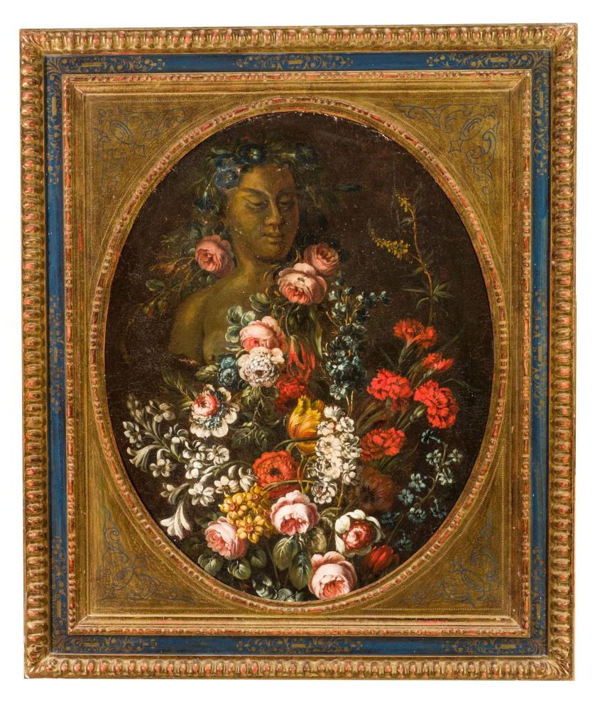 17th C. or After Spanish School. Flora