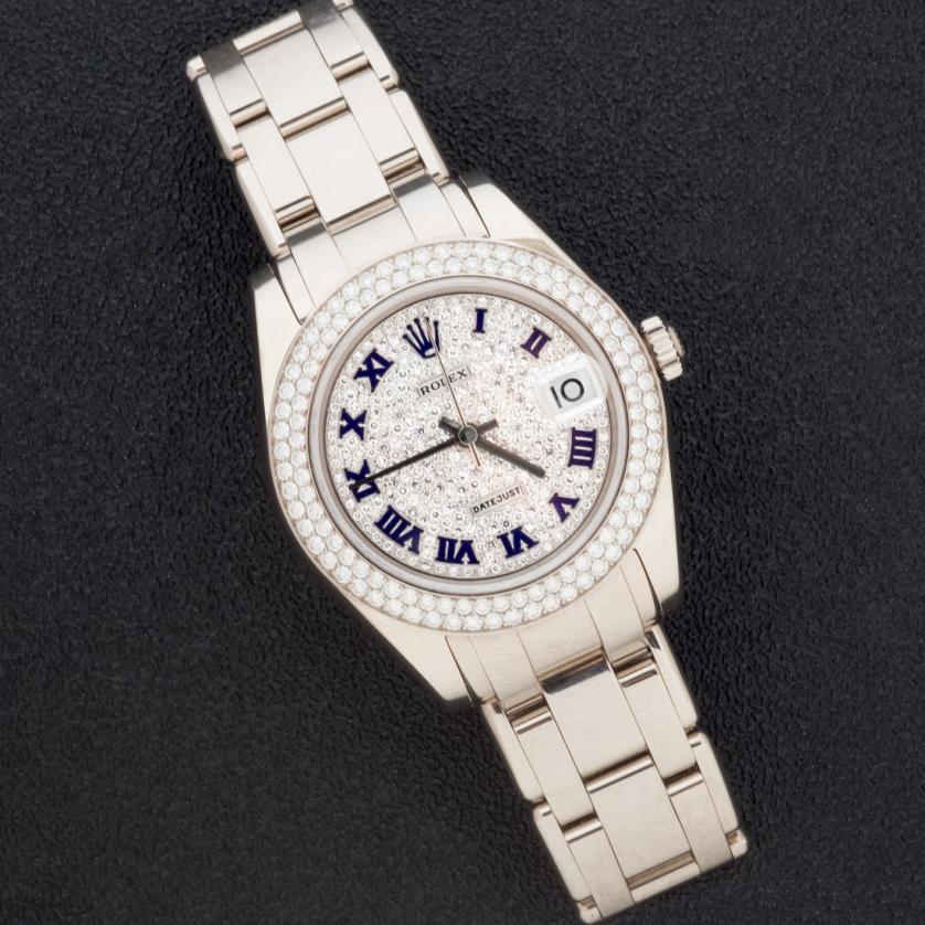 Rolex Datejust diamond and gold lady watch