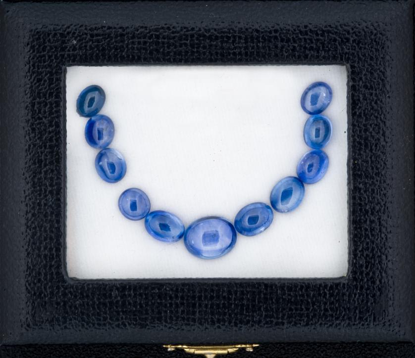 11 blue sapphires from Sri Lanka