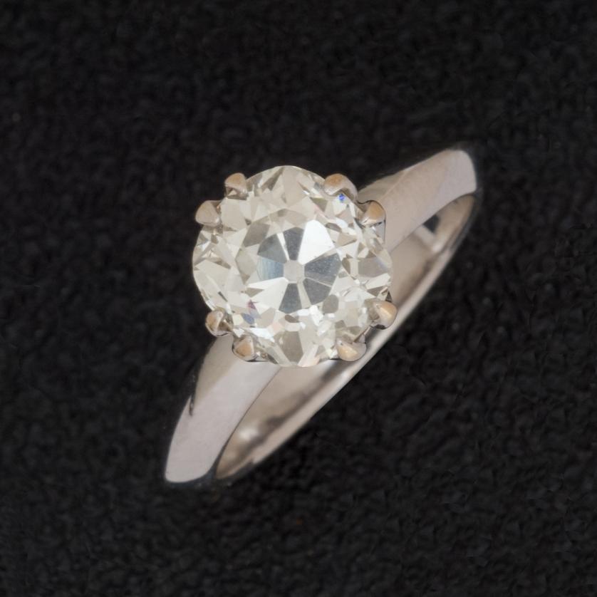 2.20 old cut diamond gold ring