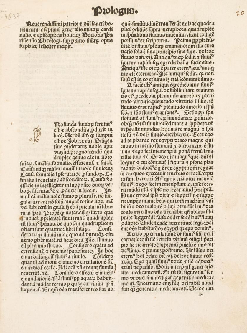 Bonaventure. Commentarius in primum librum...