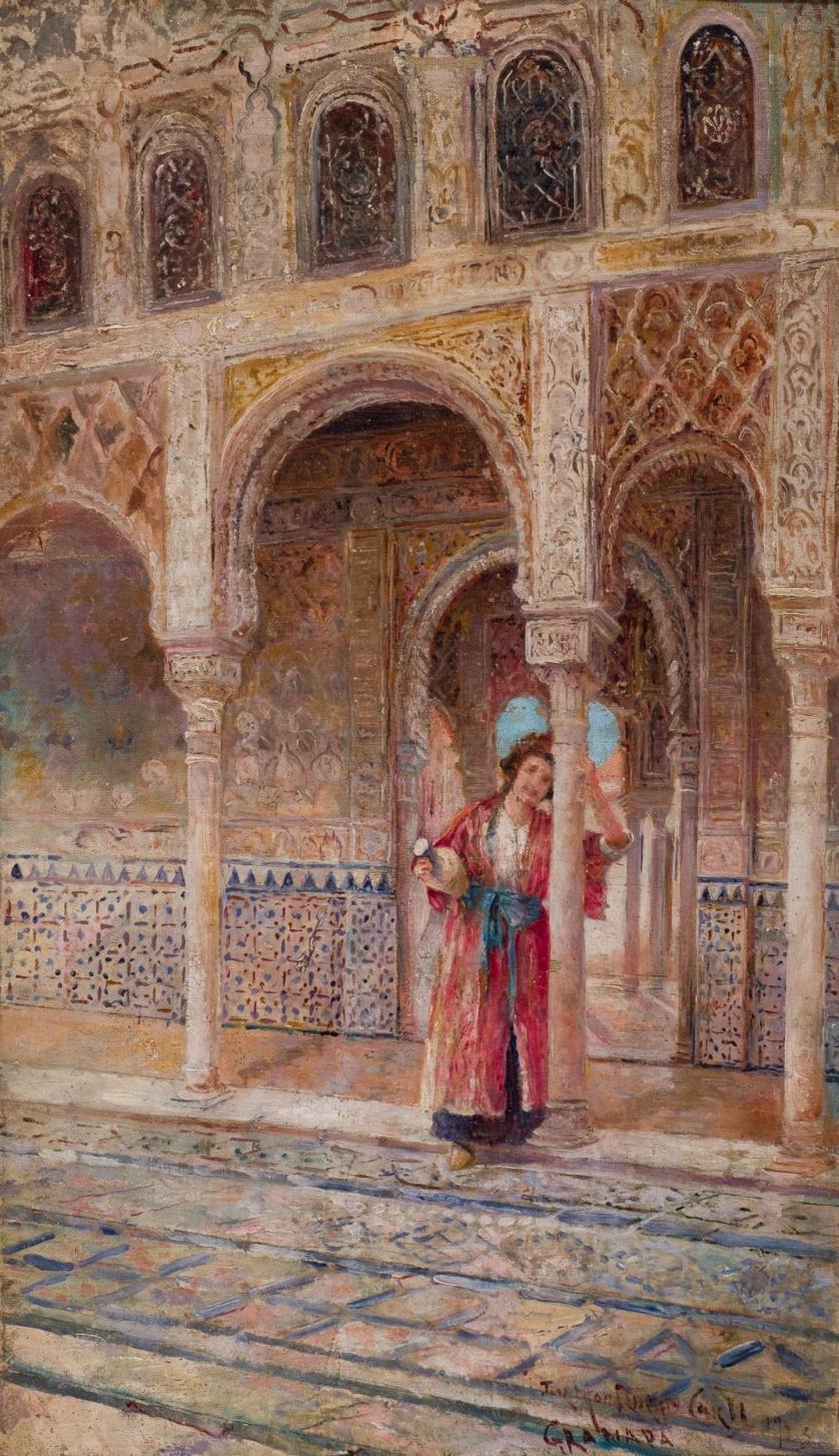 José Montenegro Capell. Joven en la Alhambra