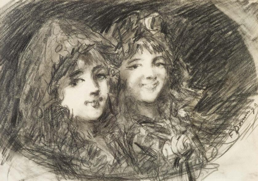 Francisco Domingo Marquis. Two young ladies