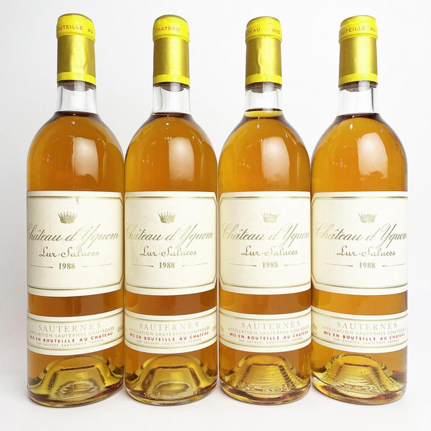 4 botellas de Château d&#39;Yquem 1988
