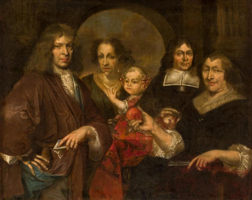 Escuela Holandesa S. XVII. Retrato de familia