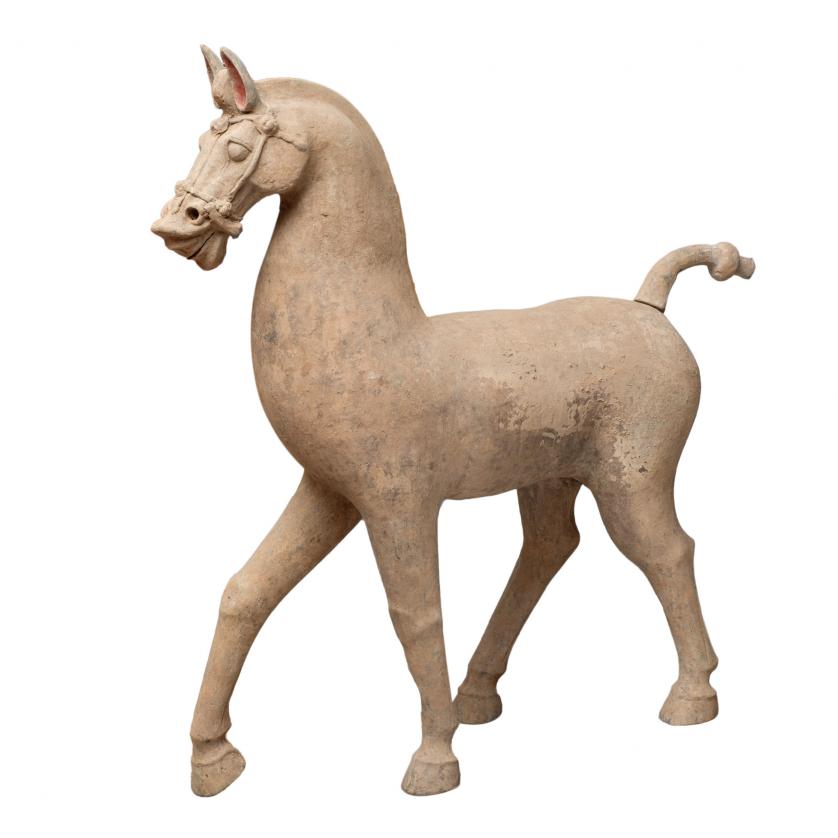 Gran caballo terracota Han. China 206 a.C.-220 d