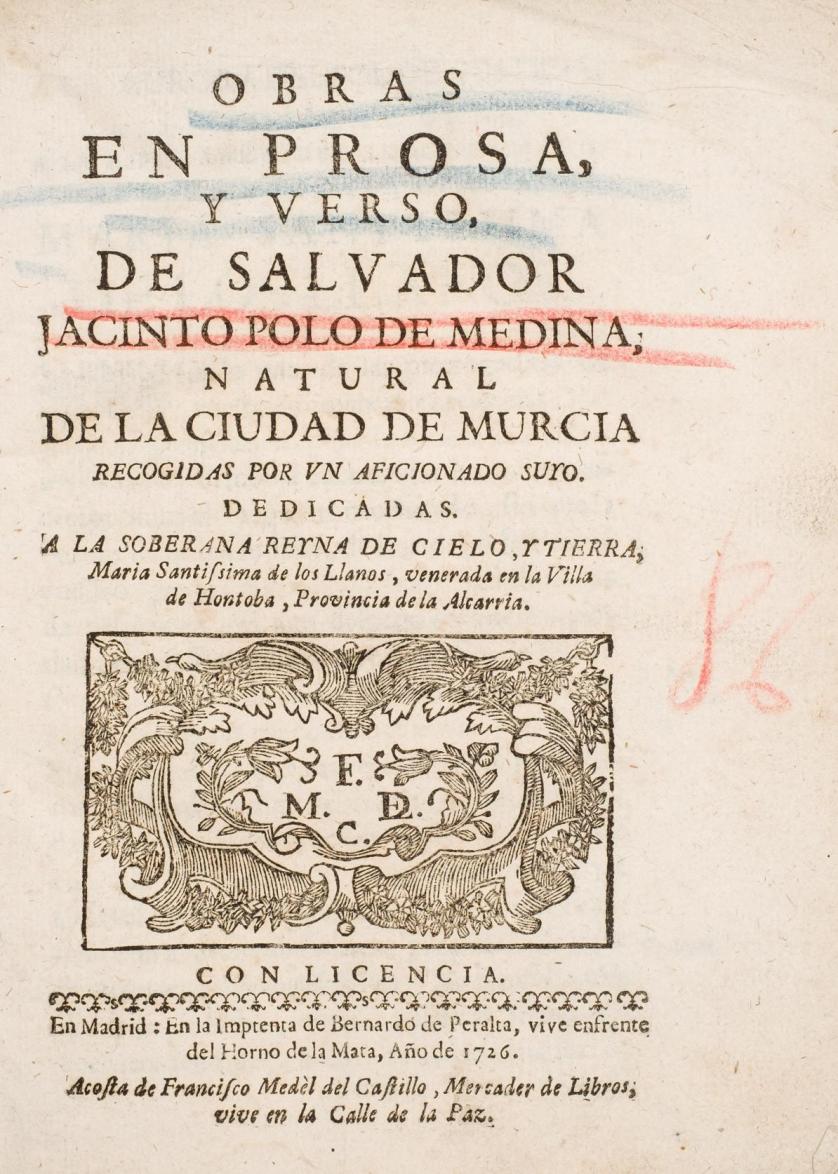 Polo de Medina. Obras en prosa y verso