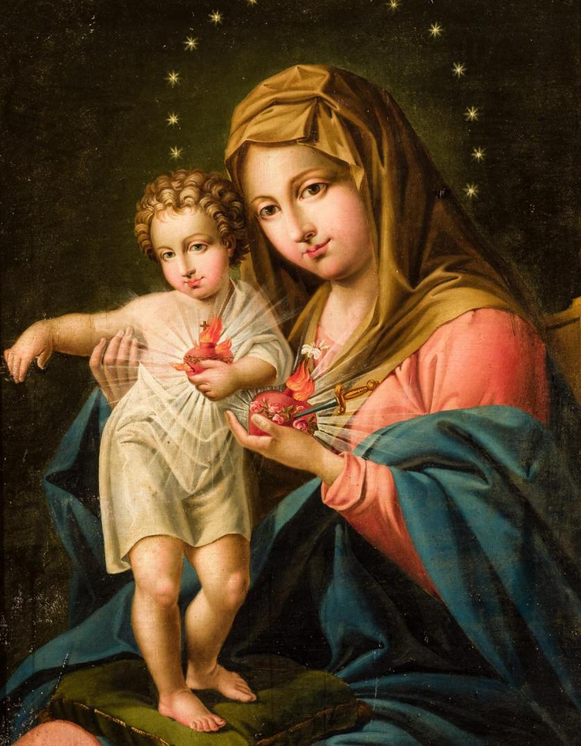 Escuela Italiana S. XVIII. Virgen con Niño