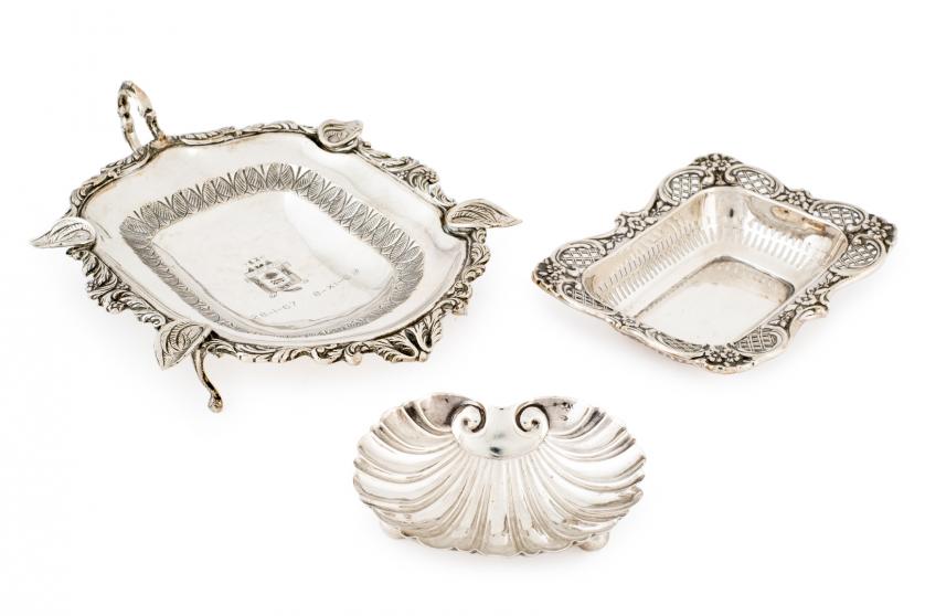 Several Spanish silver pieces. 20th Century