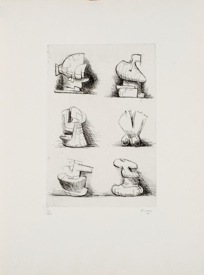 Henry Moore. Six Sculpture Motives (1970)