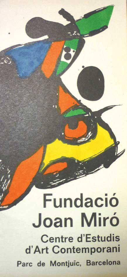 Joan Miró. Folleto con lito original