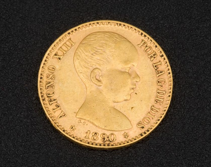 20 pesetas Alfonso XIII, 1890