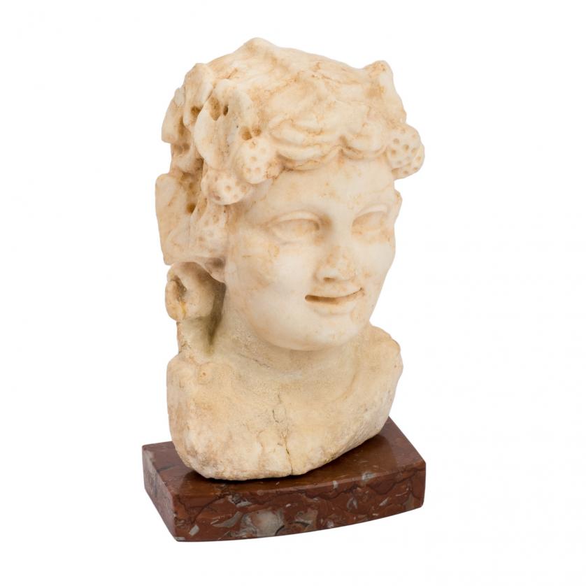 dionysus marble head