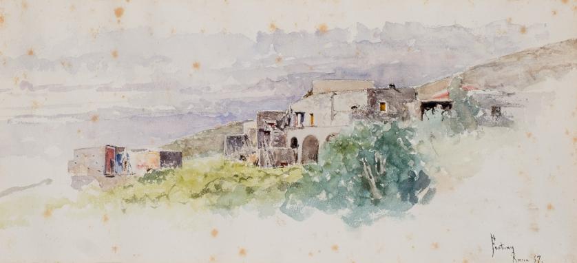 Mariano Fortuny Marsal. Houses in the mountains