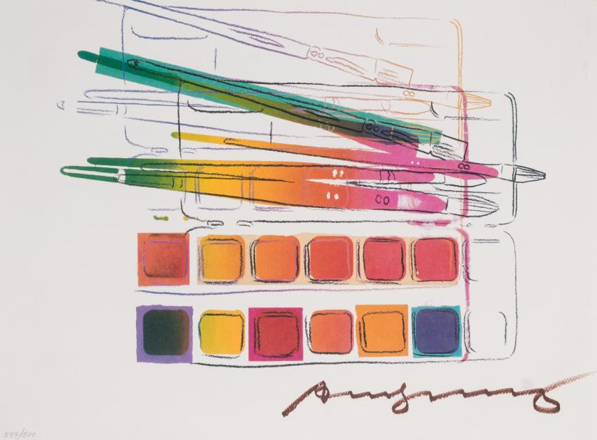 Andy Warhol. Watercolor Paint Kit with brushes