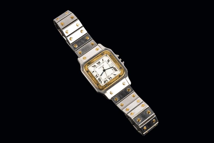 Cartier Santos men, steel and gold, automatic