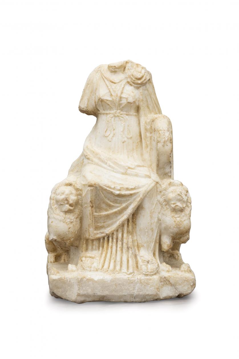Cibeles marble figure. rome