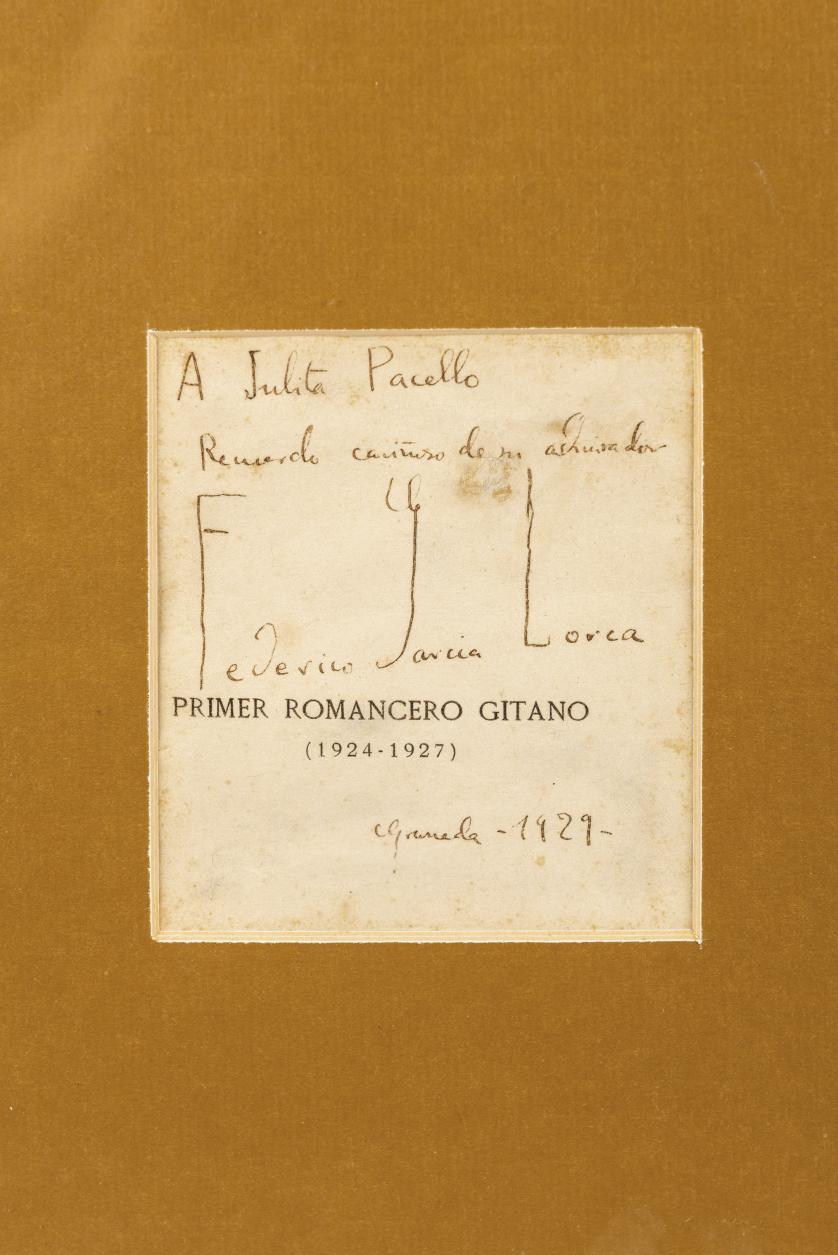 Federico Garcia Lorca. Autograph dedication