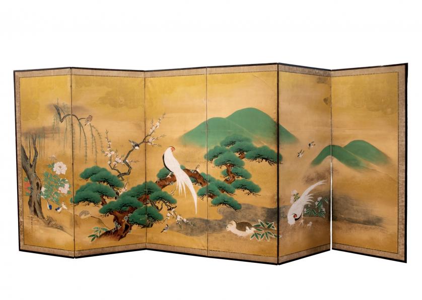 A Japanese Edo Screen 18th-19th Century
