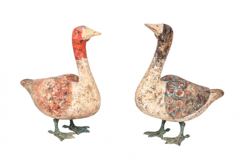 pair of ducks. Chinese Han Dynasty
