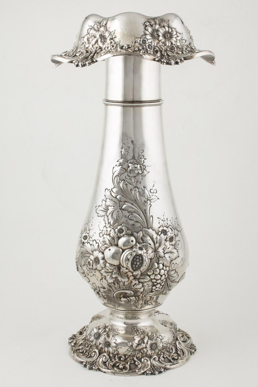 A Silver Reed & Barton flower vase Early 20th C