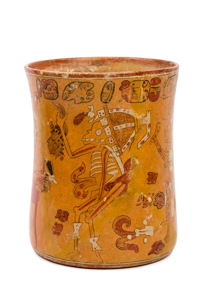 Vaso maya de cerámica