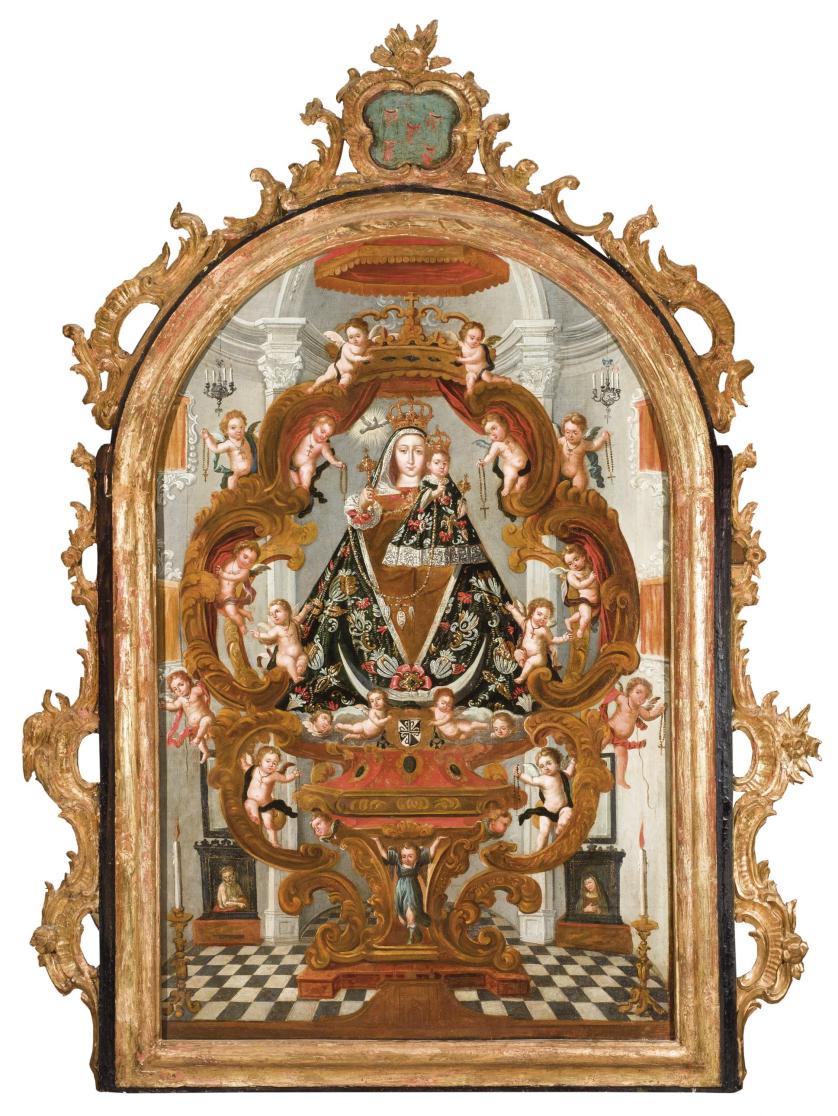 Escuela Andaluza S. XVII-XVIII. Virgen y ángeles