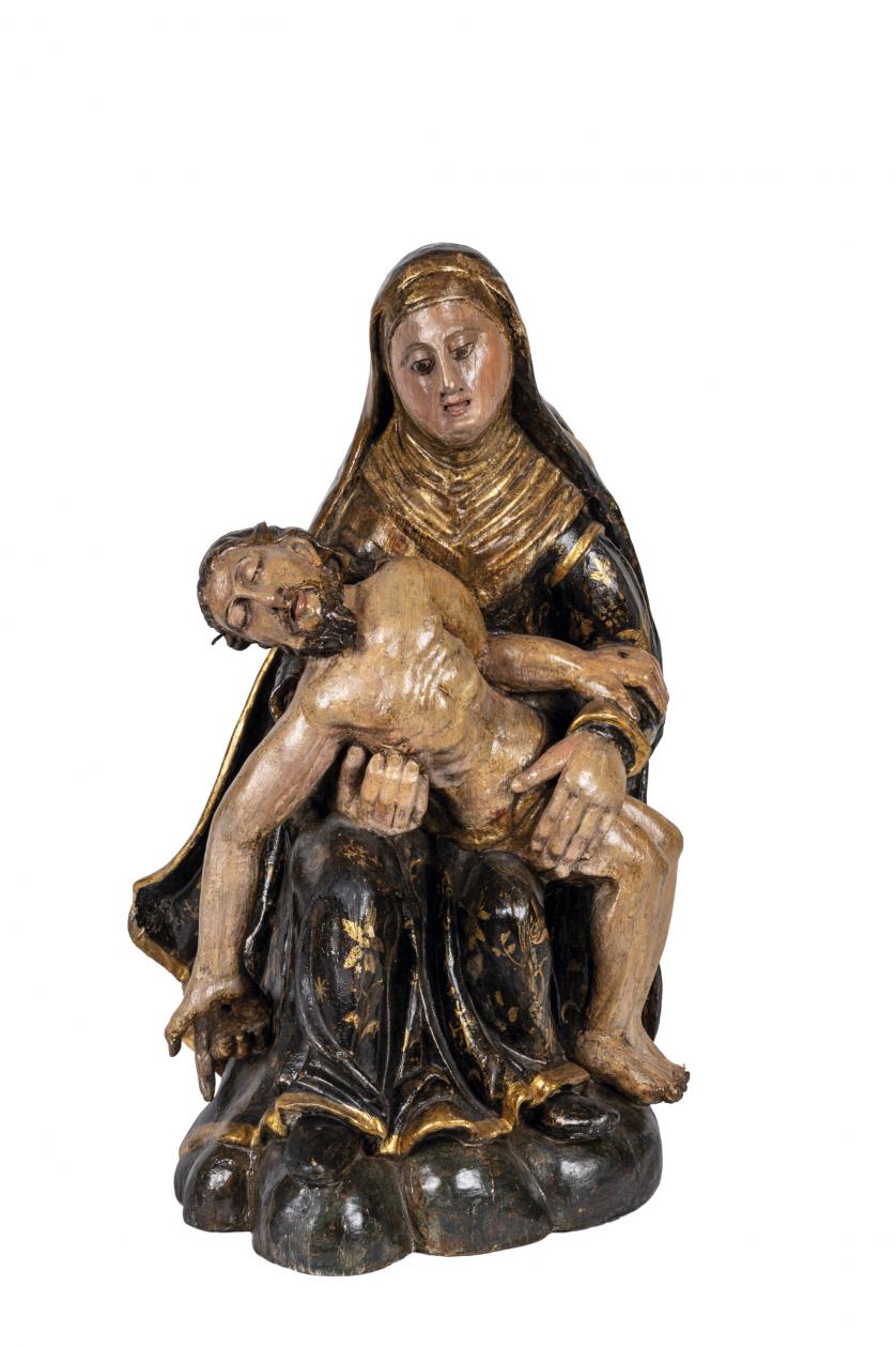 Spanish School 17th Century Virgin Sculpture