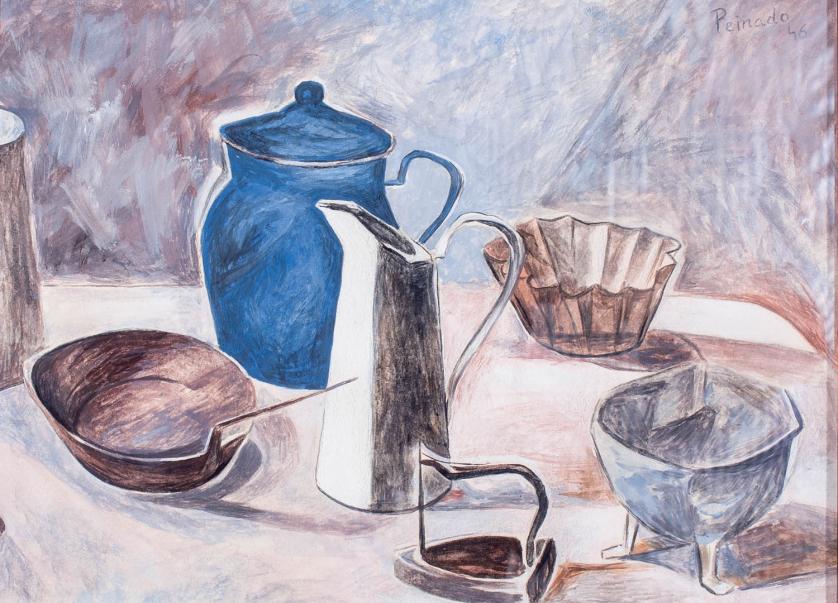 Still life with pots. Joaquin Peinado.