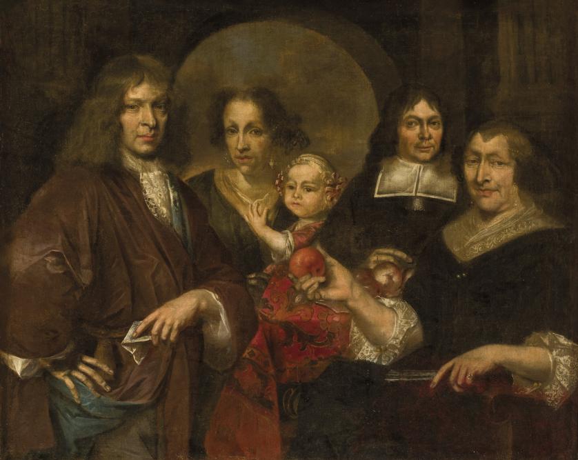 Escuela Holandesa S. XVII. Retrato familiar