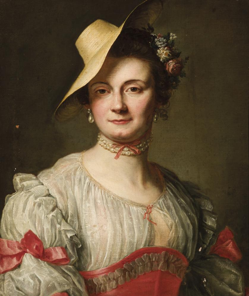 18th C. French School. Portrait of a lady
