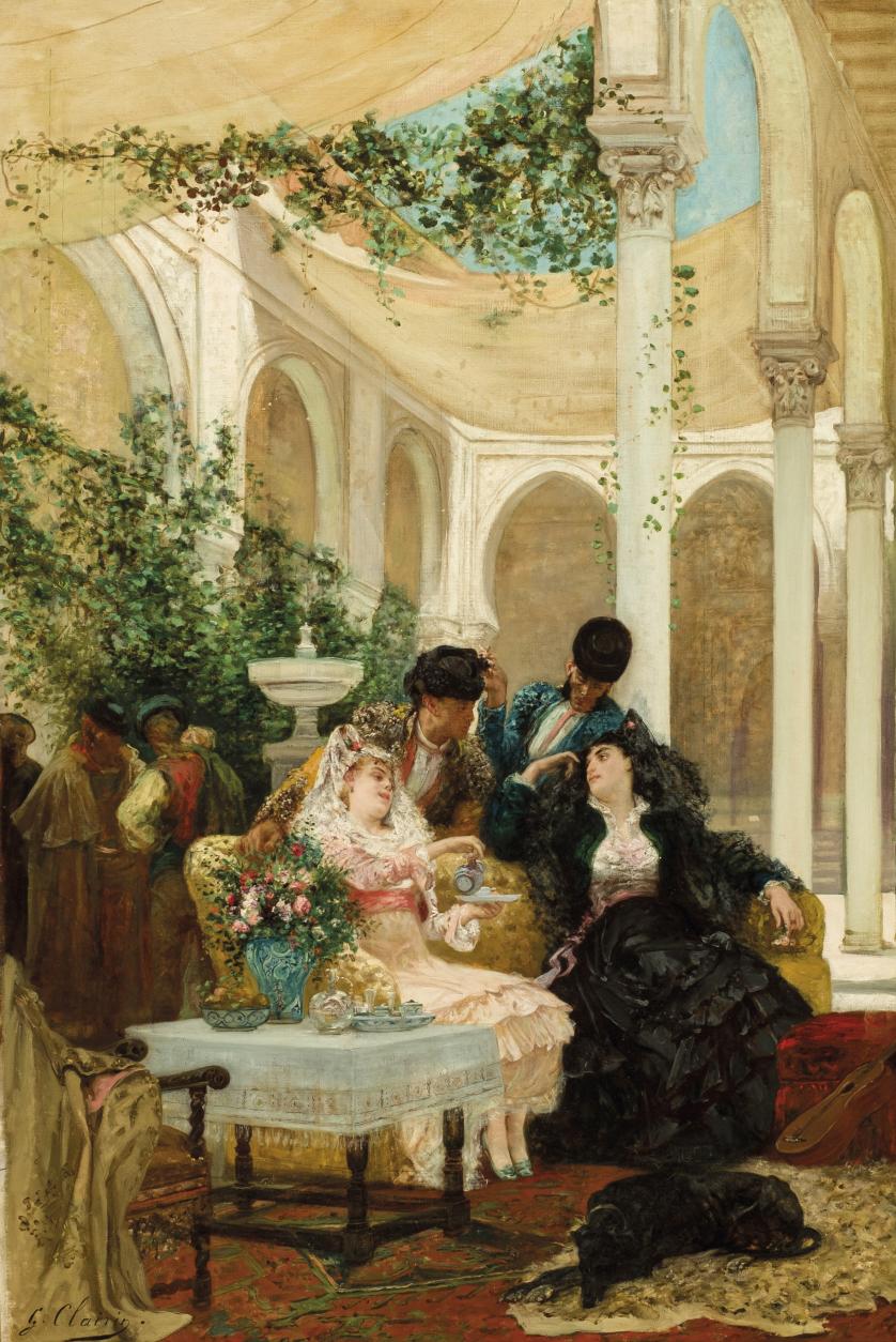 Georges Clairin. Snack at the Andalusian patio
