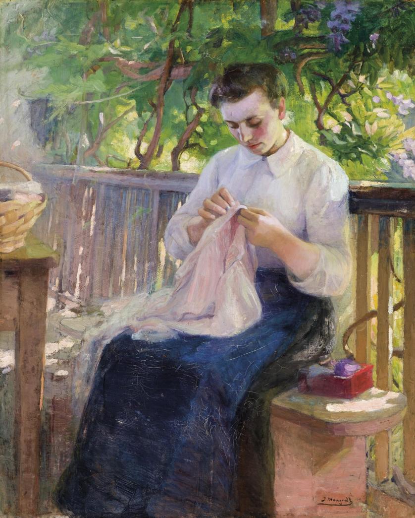 Jose Mongrell Torrent. Sewing in the garden