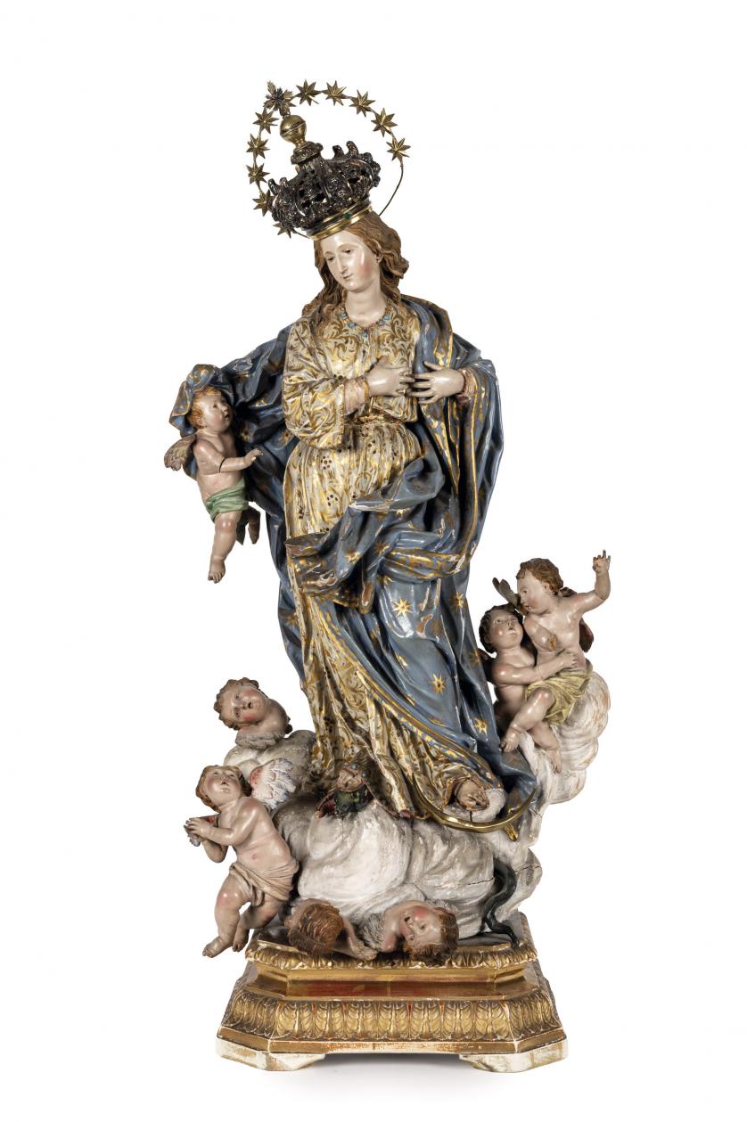 Escuela Napolitana S. XVIII Virgen Inmaculada