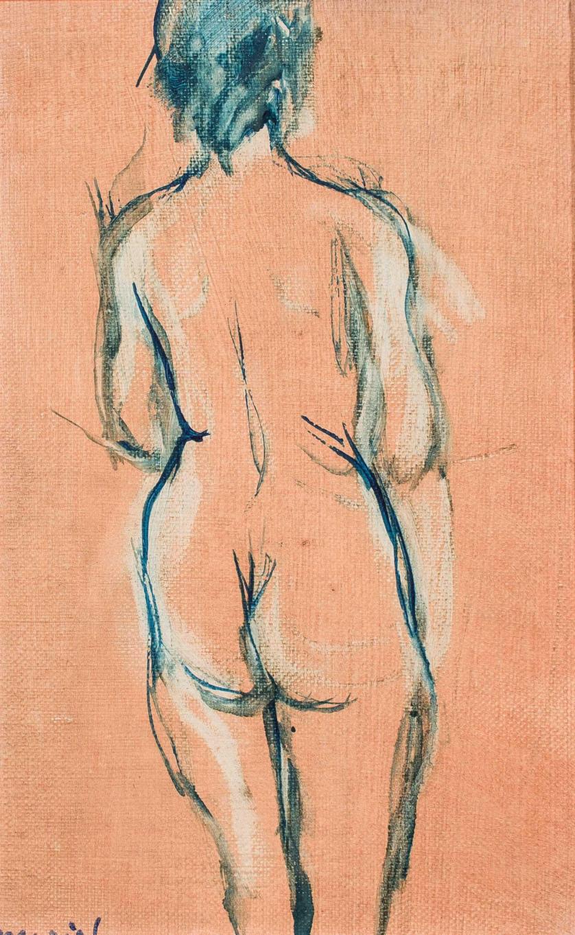 Angel González Muriel. Desnudo de espaldas